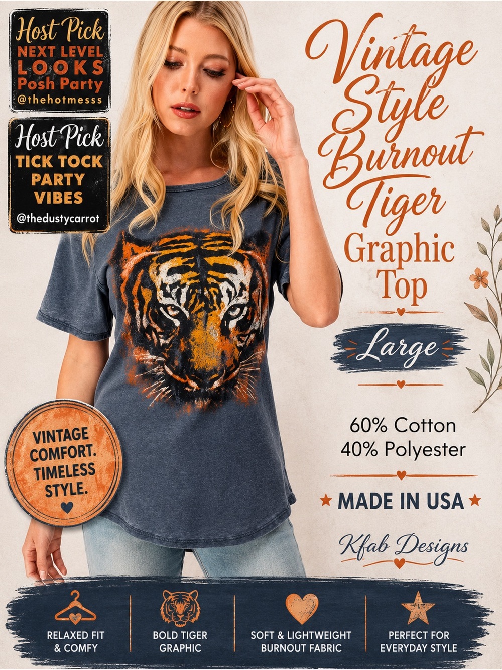 Graphic Tiger Tee 2× HOST PICK NEW